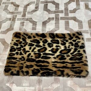 Ann Taylor Faux Fur Leopard Circle Scarf